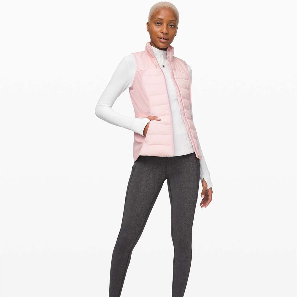 Lululemon Down for it all vest in Porcelain Pink